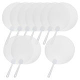 GSHLLO 10 Pcs Plastic Round Handheld Fan Blank Hand Craft Fans Clear Sublimation Fans Handheld Painting Crafting Fans Chinese Style Hand Fans for DIY Crafts GSHLLO