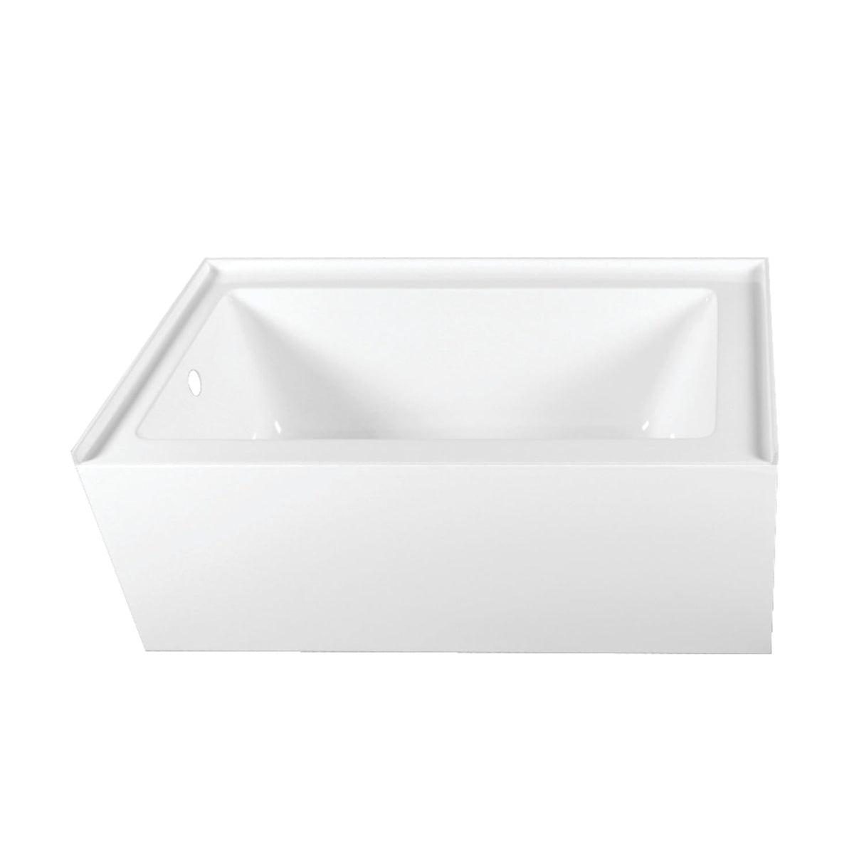 Kingston Brass VTAP603222L Aqua Eden 60-Inch Acrylic Alcove Tub with Left Hand Drain Hole, L 60" x W 32" x H 21-5/8"D, White Kingston Brass