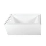 Kingston Brass VTAP603222L Aqua Eden 60-Inch Acrylic Alcove Tub with Left Hand Drain Hole, L 60" x W 32" x H 21-5/8"D, White Kingston Brass