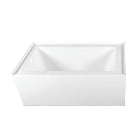 Kingston Brass VTAP603222L Aqua Eden 60-Inch Acrylic Alcove Tub with Left Hand Drain Hole, L 60" x W 32" x H 21-5/8"D, White Kingston Brass