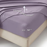Bedsure Grayish Purple Twin Comforter Set - 5 Pieces Floral Bedding Sets Twin Bed in a Bag with Reversible Botanical Flowers Comforter, Sheets, Pillowcase & Sham Bedsure