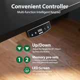 Agilestic Electric Standing Desk, Large 63 x 24 Inches Height Adjustable Desk, Sit Stand up Desk for Work Office Home, Splice Board, Black Agilestic