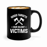 Axe Throw Coffee Mug 11oz Black -Wood targets - Sport Game Tomahawk Target Throwing wooden Competition Hunting Luxe Gifting