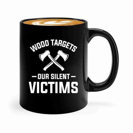 Axe Throw Coffee Mug 11oz Black -Wood targets - Sport Game Tomahawk Target Throwing wooden Competition Hunting Luxe Gifting