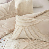 ENJOHOS Full Boho Comforter Set for College Girls - 3 Pieces Beige Tufted Rainbow Comforter, Lightweight Soft Microfiber Bedding with 2 Pillowcase for All Season ENJOHOS