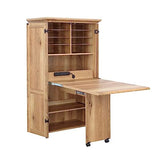 Sauder Miscellaneous Storage Craft & Sewing Armoire, L: 35.12" x W: 21.81" x H: 61.58", Timber Oak Sauder