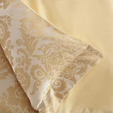 Martha Stewart - Queen Duvet Cover Set, Soft Cotton Blend Jacquard Bedding for Year Round, 3 Piece Bed Set with Matching Pillowcases (Vintage Damask Beige) Martha Stewart
