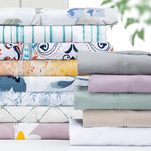 Pointehaven Bedding Full Bed Sheet Set- 4 Pieces Bedding- 100% Polyester Microfiber- Super Soft Easy Care Bed Linen Set - Breathable, Deep Pockets, Extra Soft (Full Daisy) Pointehaven