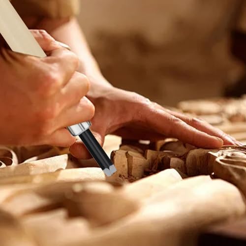 OriGlam 10pcs Professional Wood Carving Chisel Set, Carbon Steel Wood Carving Tools, Woodworking Chisels Wood Chisel Kits, Power Grip Carving Tools Great for Carving Woodworking Beginners & Kids OriGlam