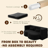 78" Full Size Convertible Futon Sofa Bed, Corduroy Folding Sleeper Sofa Bed with Pillow, Foam Mattress Futon Loveseat Couch, No Assembly Folding Boneless Couches for Living Room, Space‑Saving, Black extrasleep