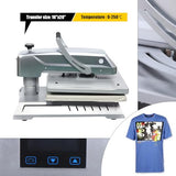 Auto Heat Press Machine, 16 ‘x20’ Clamshell Heat Press with Digital Control Panel, 1600W Digital Sublimation Printer for T-Shirts, Puzzles, Mouse Pads, Pillows njxbrek