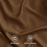 Bedsure King Size Sheets Set, Cooling Sheets for Hot Sleepers, Rayon Derived from Bamboo, Breathable & Soft, Deep Pocket Up to 16 Inches, Hotel Luxury Silky Bedding, Brown Bedsure