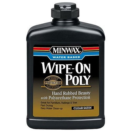 Minwax 409170000 Wipe-On Poly, Pint, Satin (Water Based), 16 Fl Oz Minwax