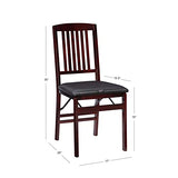 Linon Darwin Mission Back Folding Chair in a Set of Two, Espresso Linon