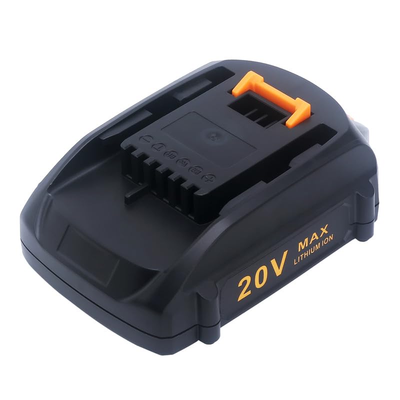 Biswaye WA3525 4.0 Ah 20V Replacement Battery, Compatible with WA3520 WA3575 WA3578 Battery for 20V and 40V[2x20V] Lithium PowerShare Cordless Tools WG163 WG170 WG154 WG261 WG545 WG779 WG183 (2-Pack) Biswaye
