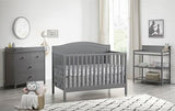 Oxford Baby North Bay 4-in-1 Convertible Baby Crib, Dove Gray, GreenGuard Gold Certified Oxford Baby