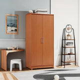 Hodedah 2 Door Wardrobe with Adjustable/Removable Shelves & Hanging Rod, Cherry Hodedah