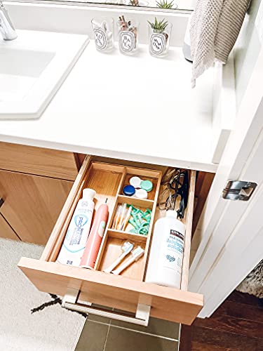 Lipper International 824, Bamboo Wood 4-Compartment Organizer Tray, 11 5/8" x 7 7/8" x 1 3/4" Lipper International