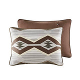 Woolrich Rustic Lodge Cabin Comforter Set - All Season Down Alternative Warm Bedding Layer and Matching Shams, Oversized Queen, Bitter Creek, Grey/Brown