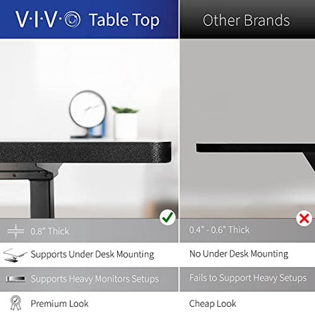 VIVO Corner Standing Desk, 63 x 55 inch Reversible L-Shaped Workstation, Electric Height Adjustment, Home, Office, and Reception Rooms, White Table Top White Frame, DESK-E3CTW VIVO