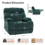 EONIX Dual Motor Zero Gravity Power Recliner Chair, 400lbs Lay Flat Recliner Sofa Chair, Independent Adjustable Footrest and Backrest, Cozy Padding and Cushion, SXXY007032, Forest Green