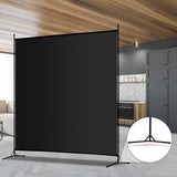 Carivia Single Large Panel Room Divider, 6 Ft Tall Privacy Screen Room Divider,Freestanding Room Partition Wall Divider,Lightweight Room Divider Screen for Home Office,69''W x 70''H, Black Carivia