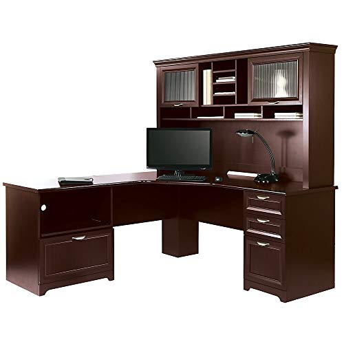 Realspace® Magellan Performance 71"W L-Shape Corner Desk, Cherry Realspace