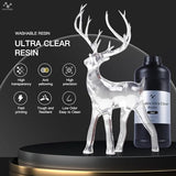 NOVA3D Ultra Clear Water Washable 3D Printer Resin High Precision 405nm LCD UV Fast Curing 3D Printing Resin for LCD DLP Resin 3D Printers, Resist Yellowing ＆ Low Odor (Ultra Clear, 1kg) NOVA3D