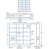 BOWERY HILL 72" Classic Triple Wide Wood Bookcase with 12 Adjustable and 3 Fixed Shelves in Dry Oak Finish BOWERY HILL