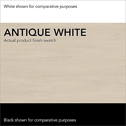 Bush Furniture Salinas 60W Antique White L Shaped Desk Set with Hutch, File Cabinet & Bookcase Bush Business Furniture