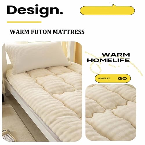 Yadlan Japanese Floor Mattress, Futon Mattress with Portable Storage Bag and Washable Cover, Roll Up Thick Tatami Mat Suitable for Camping, Guest Room Grey 45 * 45cm Yadlan