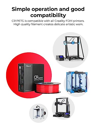 Creality 2 kg Black & White PETG 1.75mm Filament, 3D Printer Filament Bundle, Excellent Toughness High Precision, Odorless Non-Toxic Moistureproof, Glossy, Accuracy +/- 0.02mm Creality