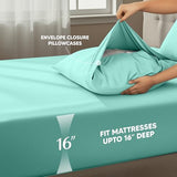 Utopia Bedding Full Bed Sheets Set - 4 Piece Bedding - Brushed Microfiber - Shrinkage and Fade Resistant - Easy Care (Full, Spa Blue) Utopia Bedding