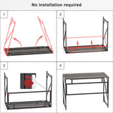Elephance Folding Desk Writing Computer Desk for Home Office, No-Assembly Study Office Desk Foldable Table for Small Spaces Elephance