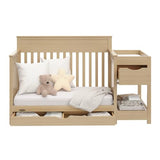 Graco Shiloh 5-in-1 Convertible Crib & Changer with Drawer – GREENGUARD Gold Certified Baby Crib Crafted from Wood, Converts to Toddler Bed, Daybed, and Full-Size Bed (Driftwood)