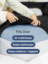Extra Deep Queen Sheet Set - 6 Piece Breathable and Cooling Sheets - Hotel Luxury Bedding for Women, Men, Kids & Teens - Easy & Secure Fit - Soft, Wrinkle Free and Comfy - Extra Deep Pockets - Black CGK Unlimited