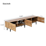 Virubi 71 Inch LED TV Stand for TVs Up to 80”, Modern Entertainment Center with 3 Doors & 2 Open Shelves, Media Console Table with Storage for Living Room Virubi
