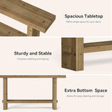 TRIBEWOOD 63-Inch Solid Wood Console Table, 2-Tier Narrow Farmhouse Entryway Table for Hallway, Entrance, Living Room, Behind The Couch,Brown TRIBEWOOD
