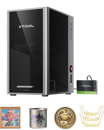 xTool F2 Ultra Single 60W MOPA Fiber Laser Engraver, 100+ Color Metal Engraving, Dual 48MP Cameras, Auto Streamline, 15,000mm/s Ultra-Fast, AI Powered 3D Laser Engraving Machine xTool