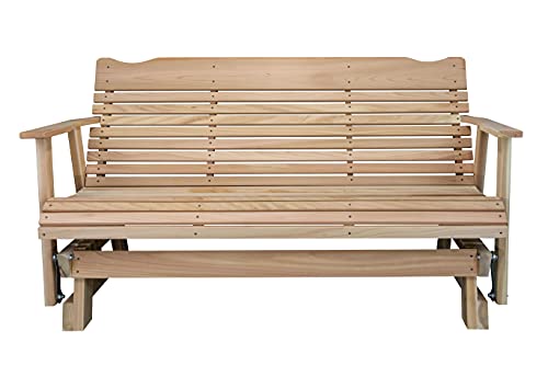 Kilmer Creek 5 Foot Natural Cedar Porch Glider, Amish Crafted Kilmer Creek