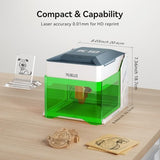 WAINLUXPRO K10 5000mW Laser Engraver Machine, Mini Laser Engraving Machine for Wood Leather Silicone Paper Glass Acrylic Cloth, Grabadora Láser, Engraver Laser Class1 WAINLUXPRO