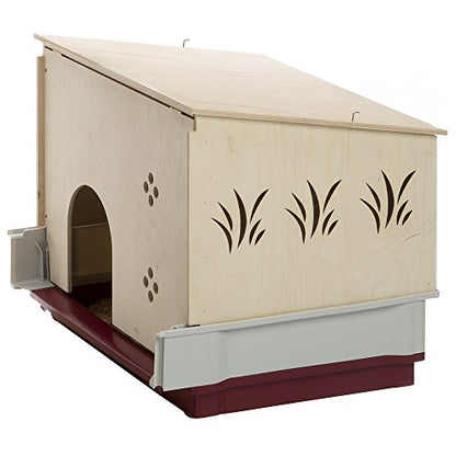 Ferplast Krolik Extra-Large Rabbit Cage w/ Wood Hutch Extension Rabbit Cage Includes All Accessories and Measures 55.9L x 23.62W x 19.68H and Includes ALL Accessories - WoodArtSupply