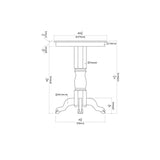 Boraam Florence Pub Table, 42" Height, Brushed Oak Boraam