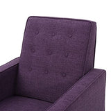 Christopher Knight Home Mervynn Mid-Century Modern Fabric Recliner,polyester, Muted Purple / Dark Espresso Christopher Knight Home