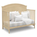 Simmons Kids SlumberTime Emma 4-in-1 Convertible Baby Crib N More - Greenguard Gold Certified, Natural Sandstone