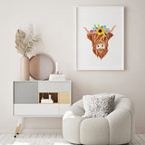 Louise Maelys Animal Embroidery Kits for Beginners with Highland Cow Pattern,Adults Starter Cross Stitch Kit DIY Needlepoint