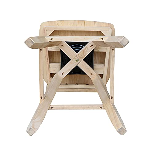 IC International Concepts Mission Barheight Stool with Swivel Seat Bar Height Table, 30", Ready to Finish IC International Concepts