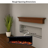 Touchstone Sideline Infinity Pro 3-Sided Smart 60" WiFi-Enabled Electric Fireplace - 80046 - Built-in - 6 Realistic Flame Colors- 13-Color Down Lighting- Crackle Sound- 1,500W Heater Touchstone