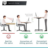 YESHOMY Height Adjustable Electric Standing Desk, 55 inch Computer Table, Home Office Workstation, Black Leg/Rustic Brown Top YESHOMY
