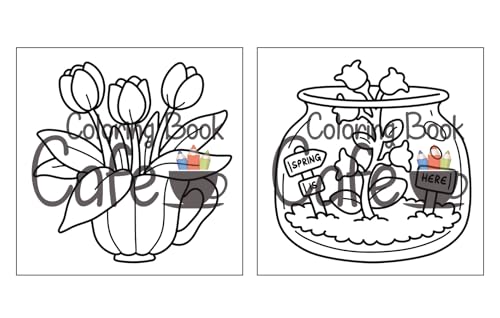Cozy Spring: Cute Coloring Book for Adults & Teens with Easy and Bold Spring Inspired Designs (Bold and Easy Coloring Books) WoodArtSupply